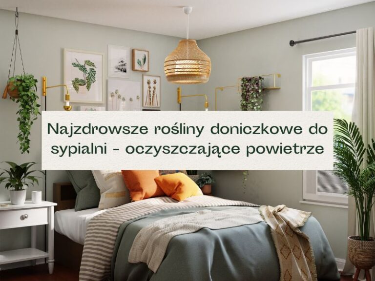 Sypialnia z roślinami doniczkowymi
