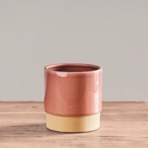 Osłonka ceramiczna różowa 16x16,5 cm